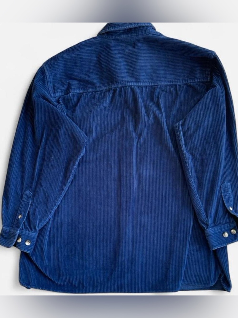 King Size Big & Tall Blue Corduroy Long Sleeve Button Up Shirt Men’s 2XL Big - Picture 6 of 6